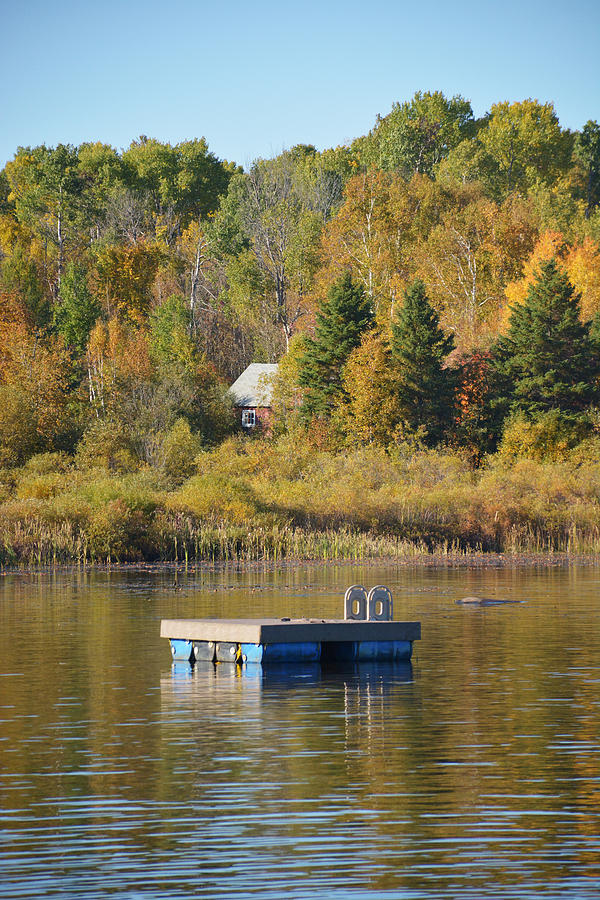 Fall Photograph - Dock on the Lake by Sherri Abell