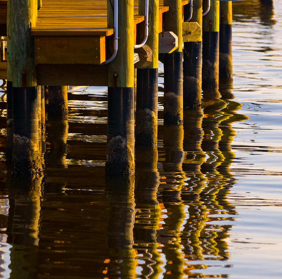 Dock Reflections Photograph by Ginger Wakem