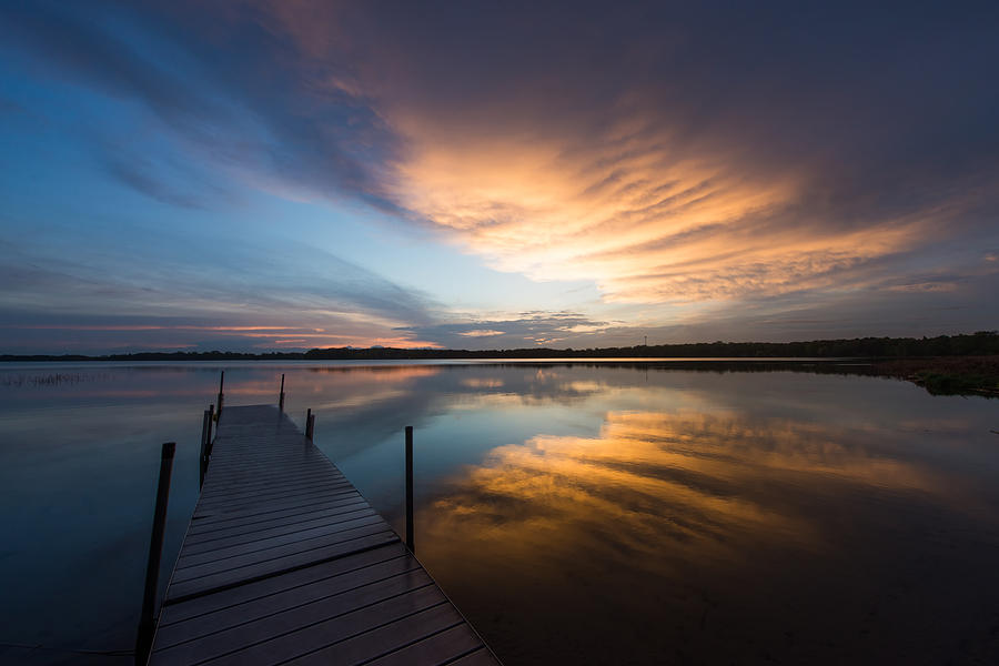 Sunset Photograph - Dock Sunset by Christopher Broste