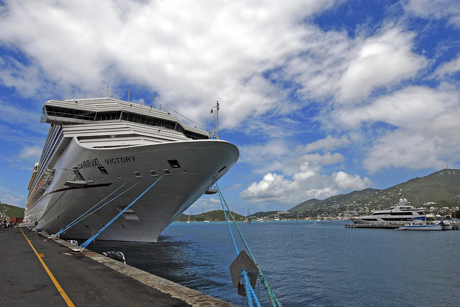 Docked In St. Thomas  The Virgin Islands Photograph by Willie Harper