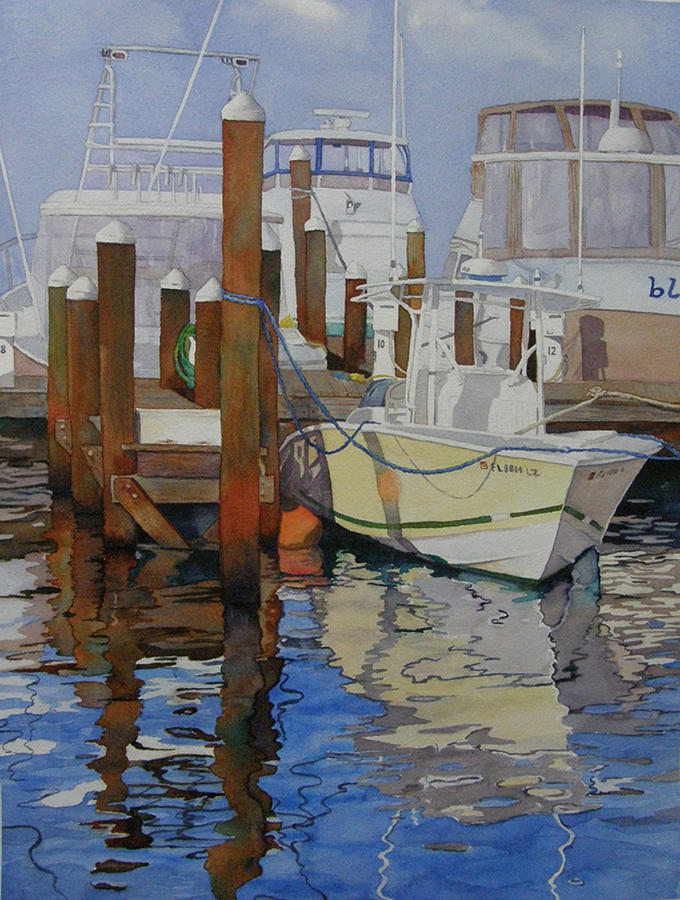 Docked Painting by Judy Mercer