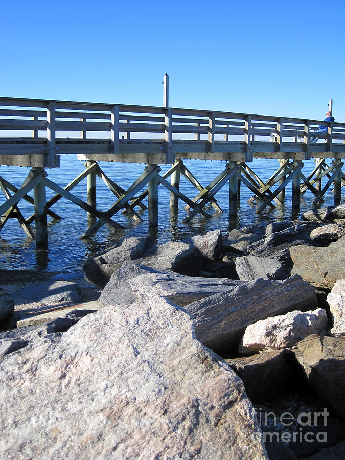 Docks and Rocks Photograph by Lynellen Nielsen
