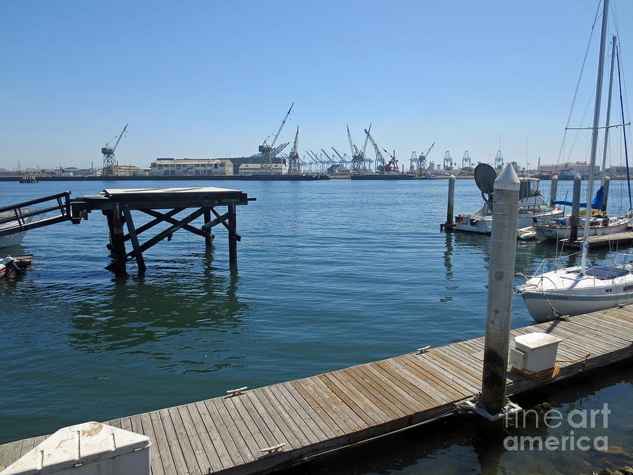 Los Angeles Harbor Photograph - Docks in the L.A. Harbor 1 by Scott Shaw