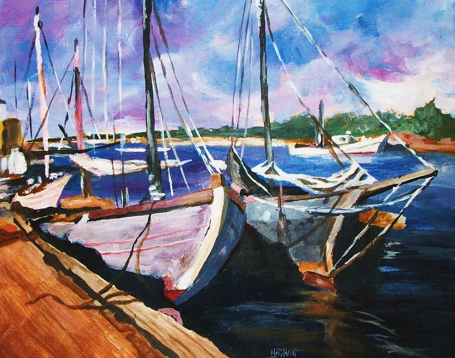 Dockside Painting by Al Brown