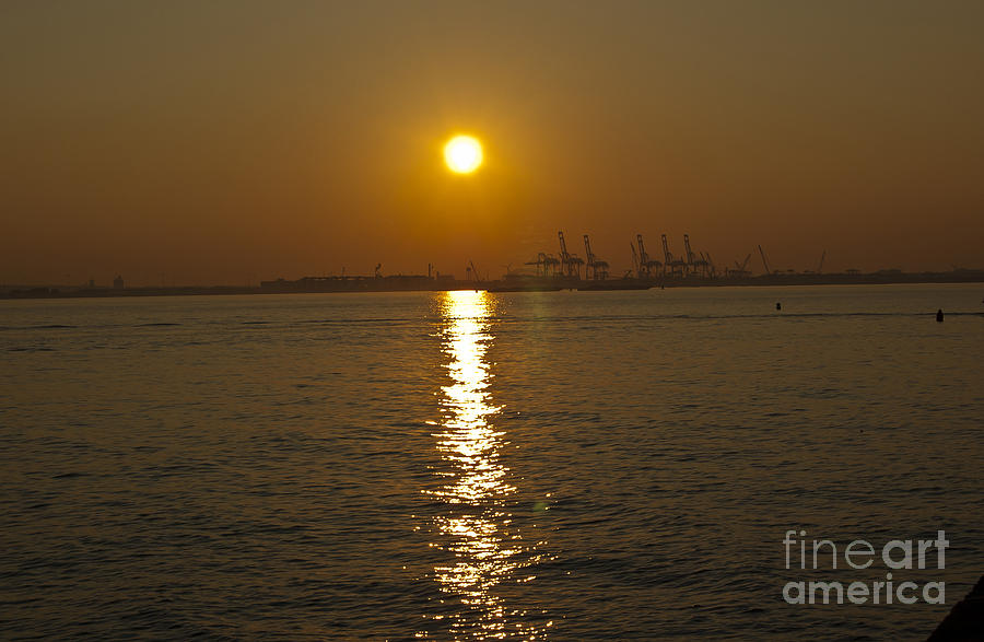 Dockyard Sunset Photograph by Steve Purnell