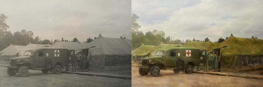 Doctor - 1942 - Camp Sibert - Transferring the patient - side Photograph by Mike Savad