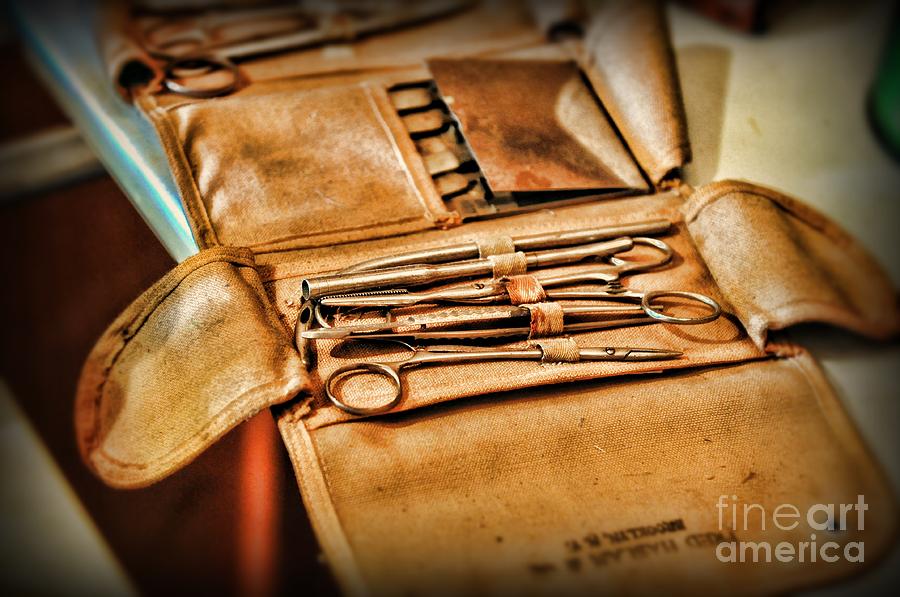 Vintage Photograph - Doctor -  Medical Field Kit by Paul Ward