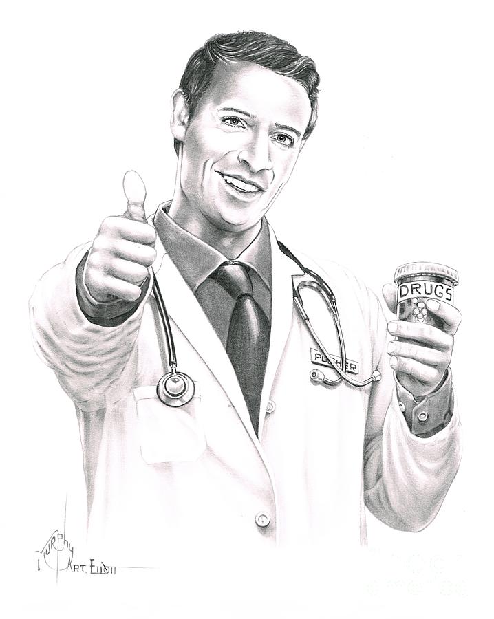 Doctor Drawing by Murphy Elliott