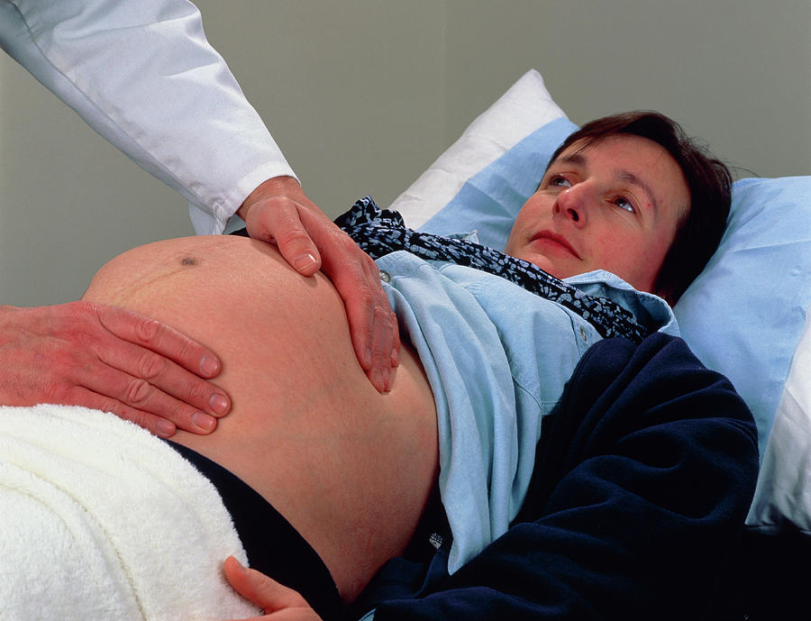 Doctors Hands Palpate A Pregnant Womans Abdomen Photograph by Saturn Stills/science Photo Library