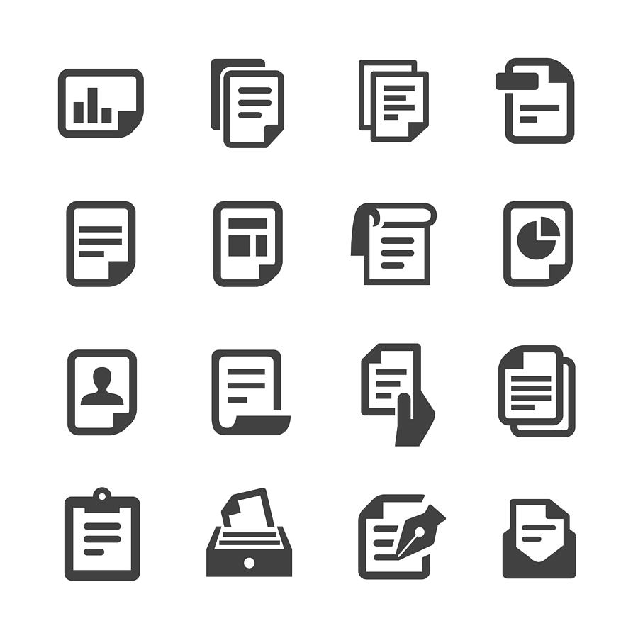 Document Icons - Acme Series Drawing by -victor-