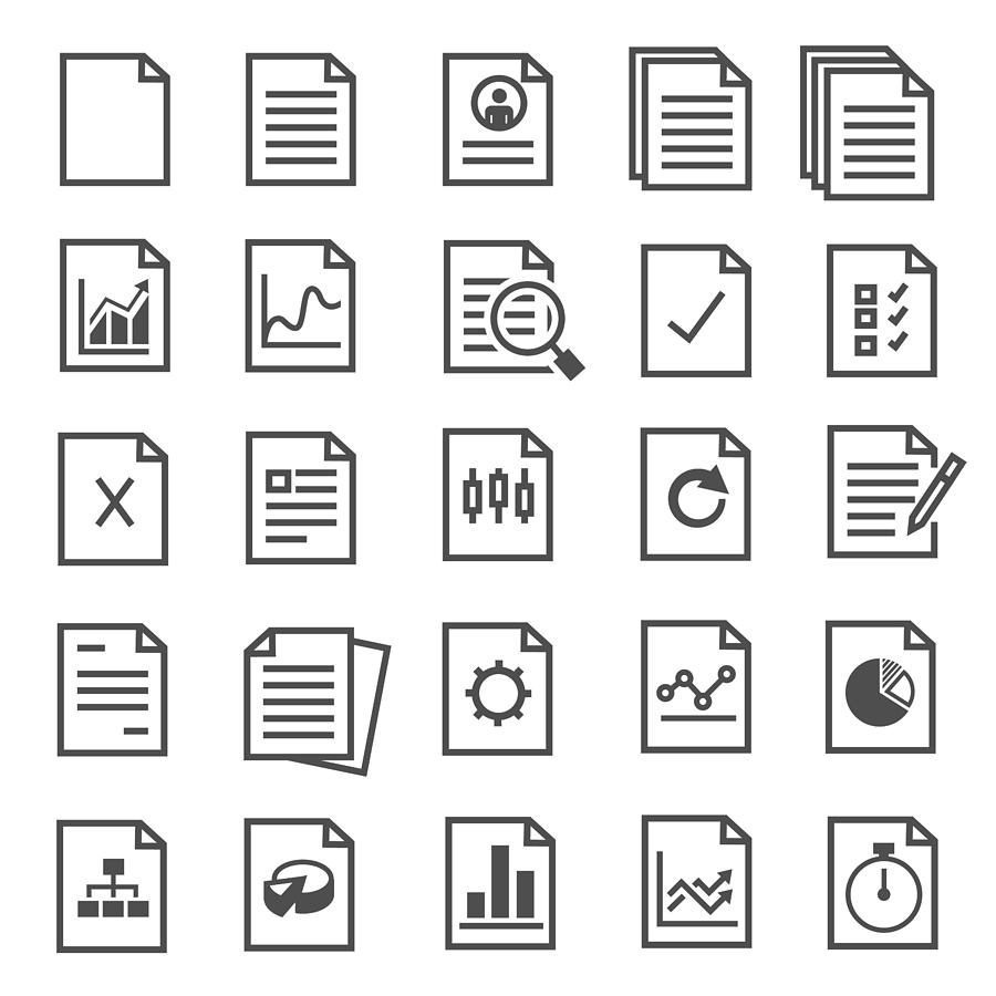 Document Icons Drawing by Joboy O G