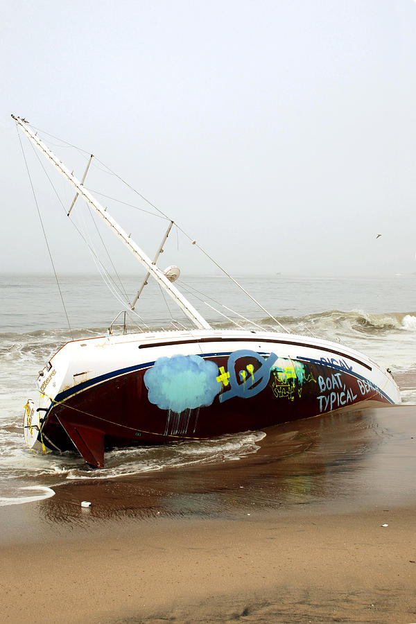 Docweiler Beach Boatwreck Photograph by Steve Tracy
