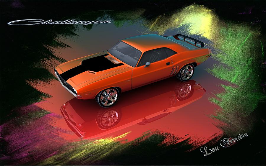 Dodge Challenger Digital Art by Louis Ferreira