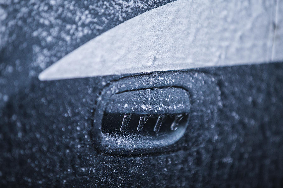Dodge Charger Frozen Car Handle Photograph by John McGraw