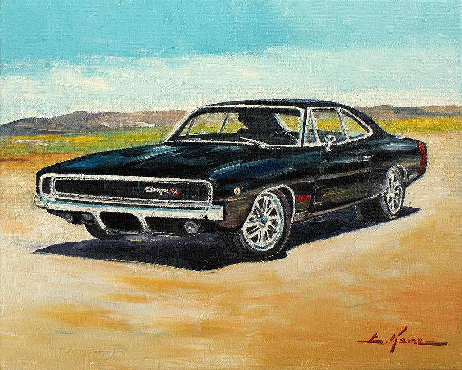 Dodge Charger RT 1970 Painting by Luke Karcz