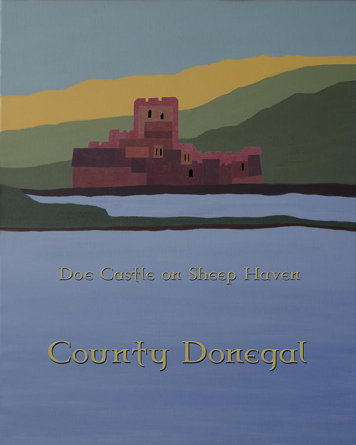 Doe Castle on Sheep Haven Painting by John Farley