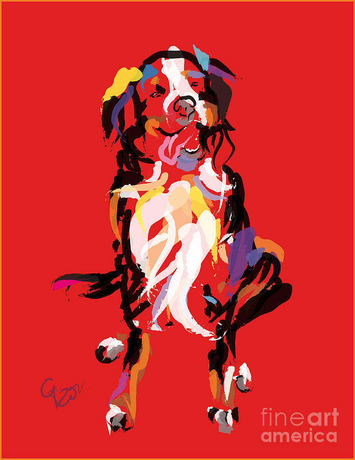 Dog Iggy Painting by Go Van Kampen