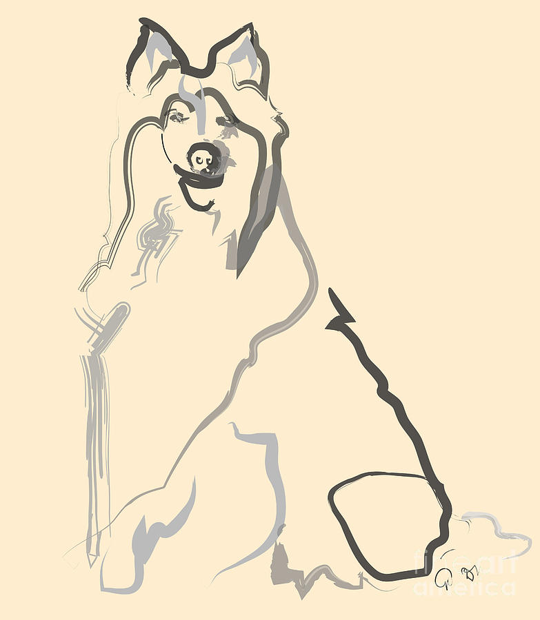 Dog - Lassie Painting by Go Van Kampen