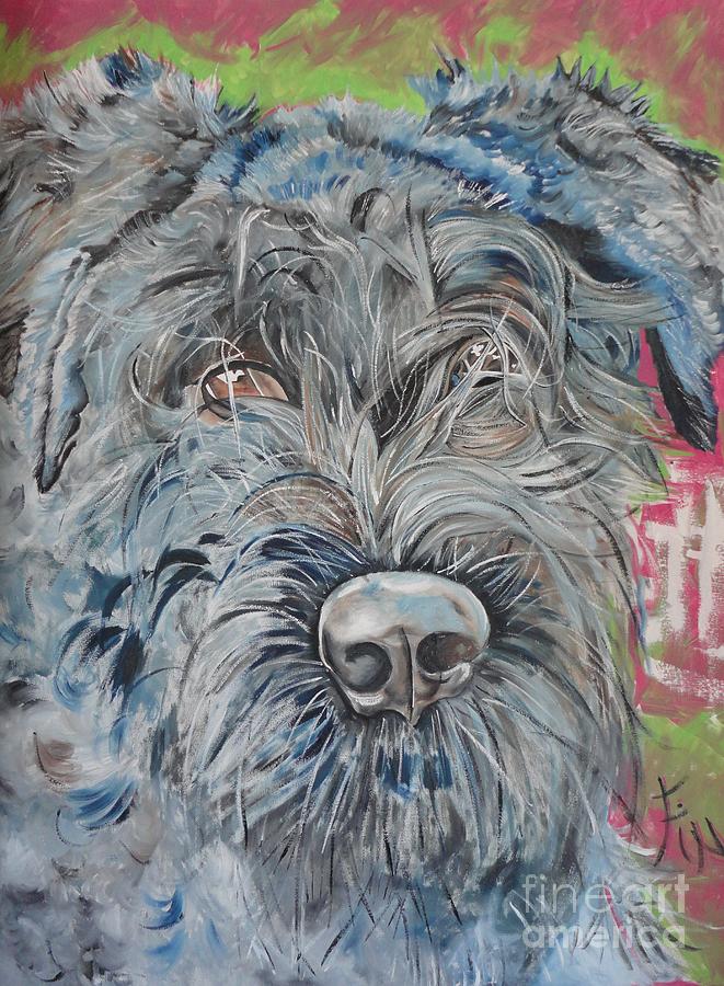 DOG of FLANDERS the BOUVIER Painting by PainterArtist FIN