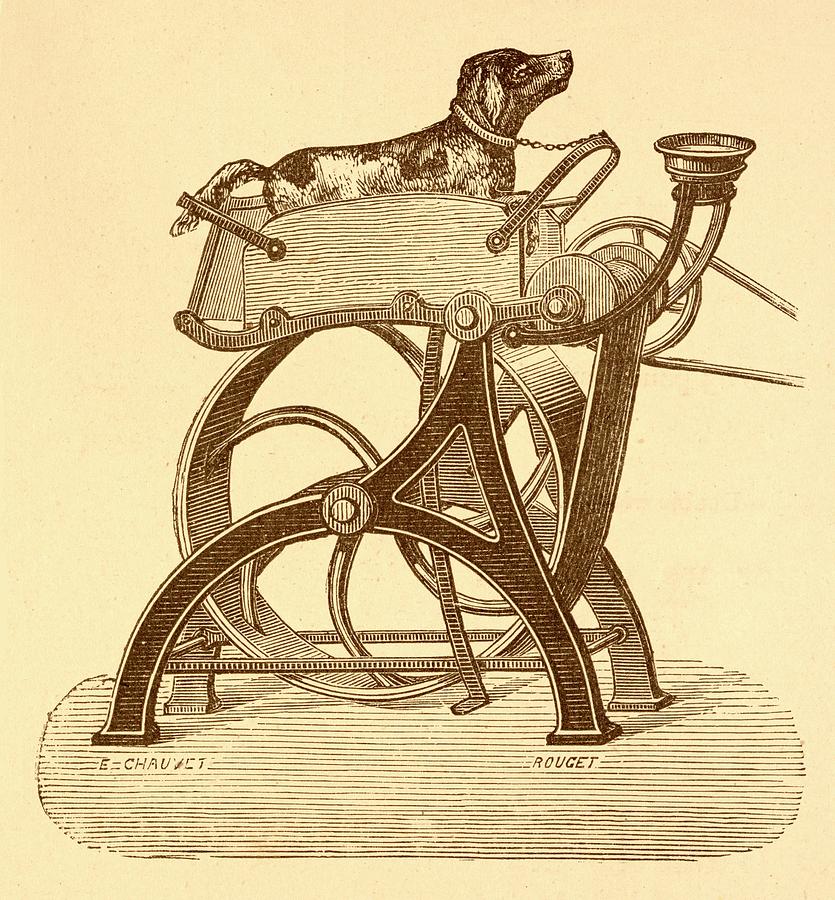Device Photograph - Dog Powered Sewing Machine by David Parker