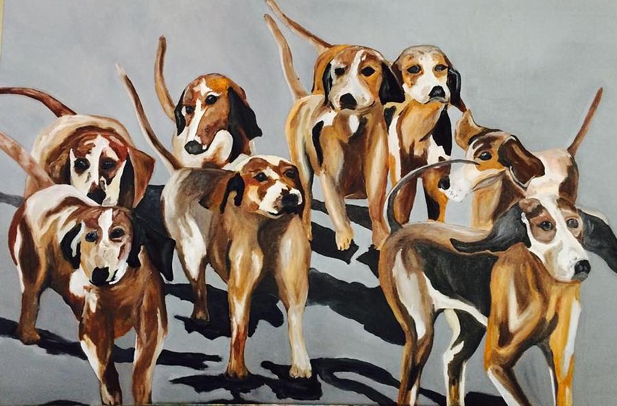 Dog Painting - Dog Run by Hogan Willis