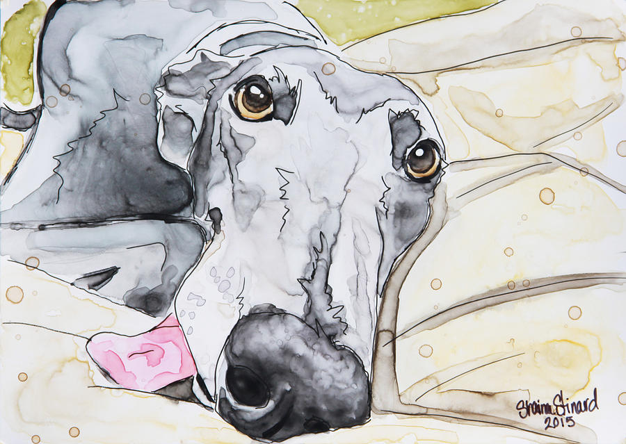 Dog Tired Painting by Shaina Stinard
