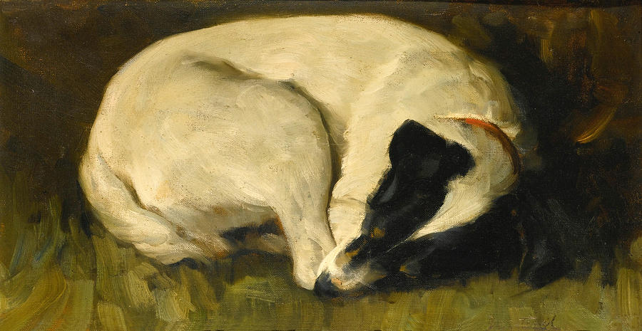 Dog-tired Painting by Valentine Thomas Garland