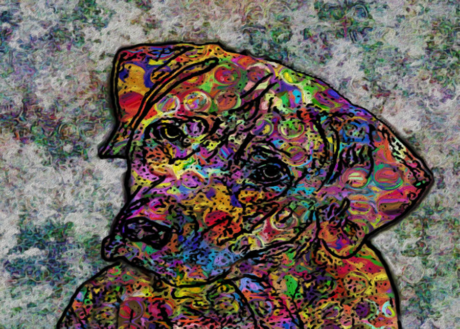 Abstract Painting - Dog With Color by Jack Zulli