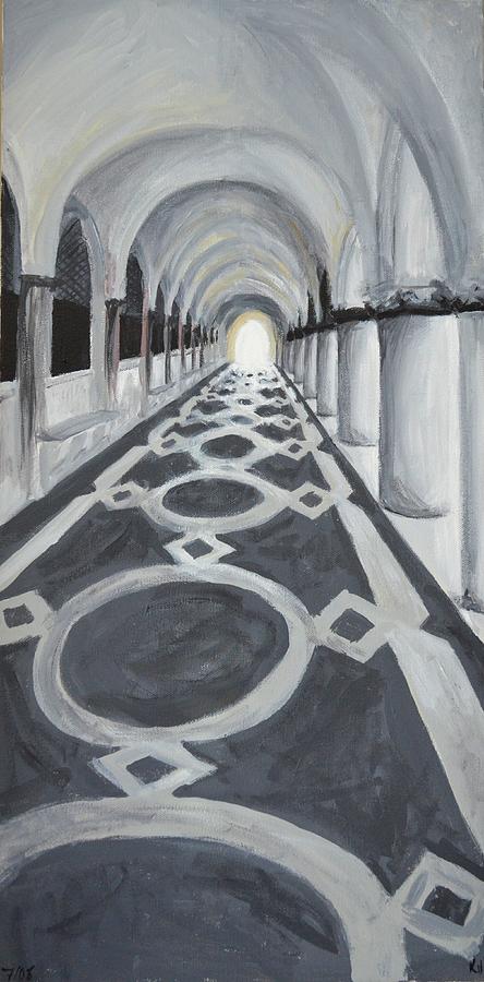 Architecture Painting - Doges Palace Arcade by Karen Strangfeld