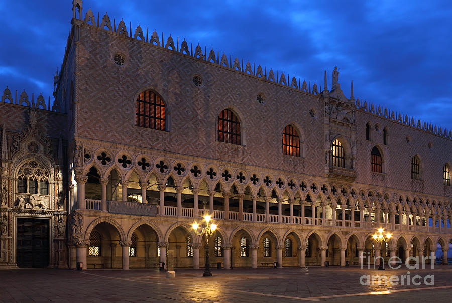 Architecture Photograph - Doges Palace in Venice at The First Morning Light by Kiril Stanchev