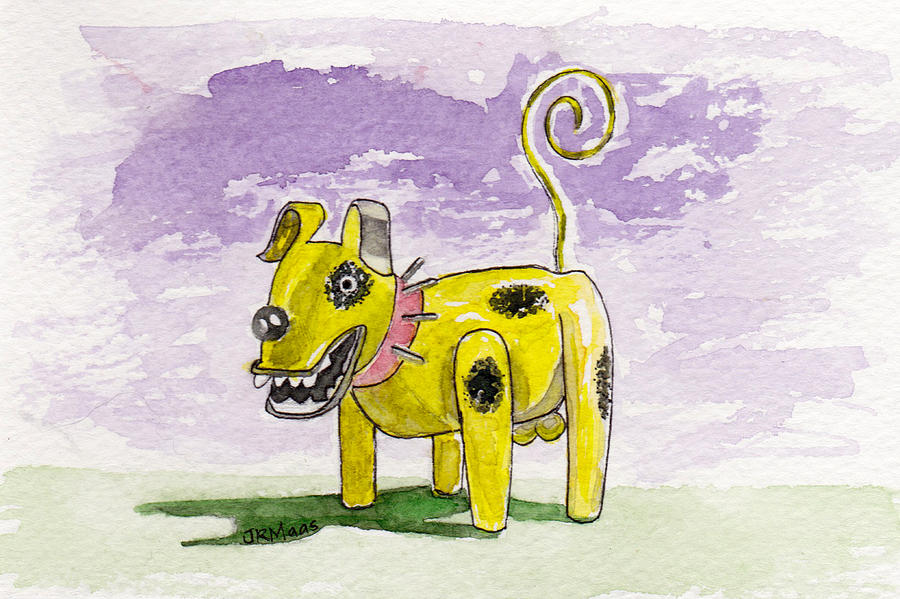 Doggie Doodad Painting by Julie Maas
