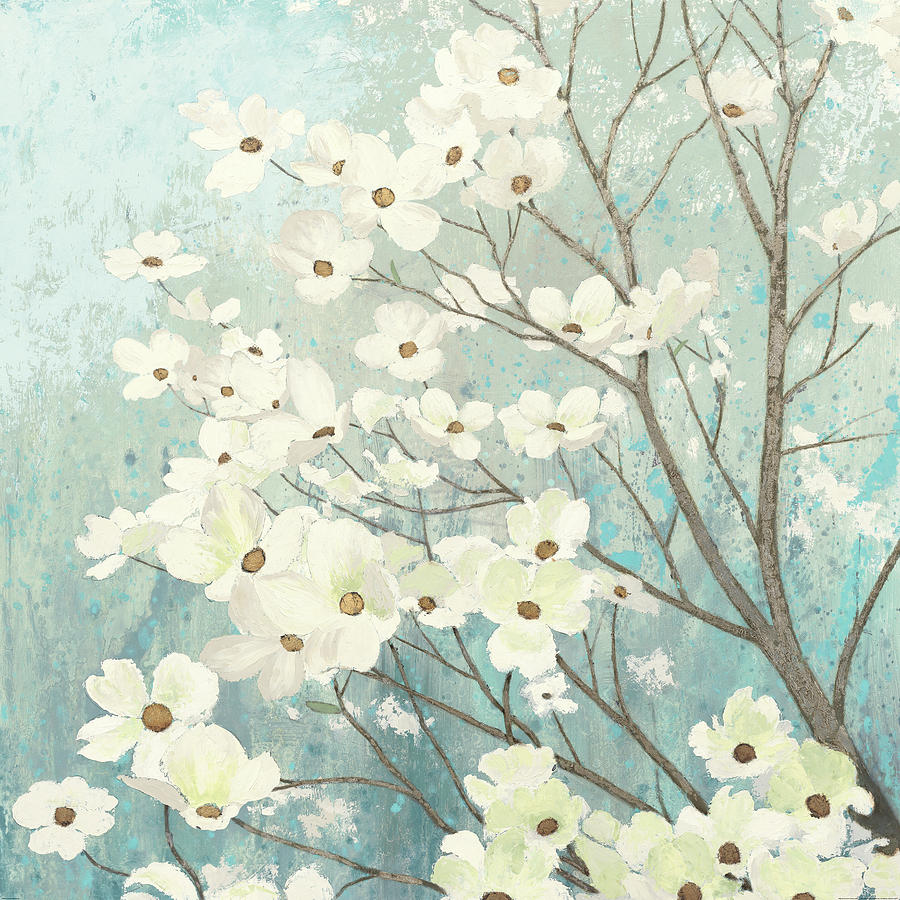 Aqua Painting - Dogwood Blossoms I by James Wiens