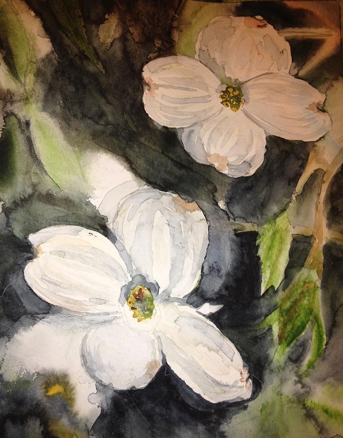 Flowers Still Life Painting - Dogwood Flowers by Anna Willard