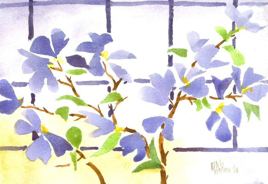 Dogwood in the Window Painting by Kip DeVore