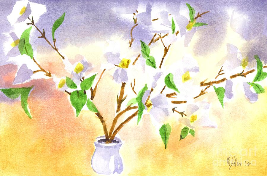 Dogwood in Watercolor Painting by Kip DeVore