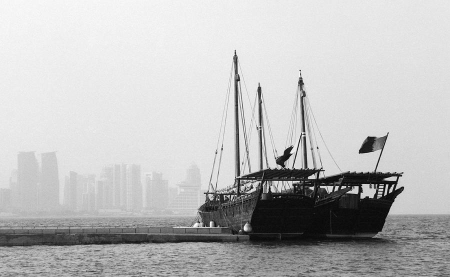 Black And White Photograph - Doha Bay 2011 by Paul Cowan
