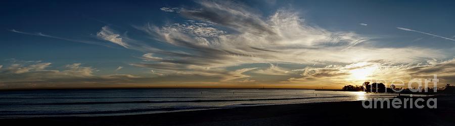 Doheny Beach sunset panorama Photograph by Peggy Hughes