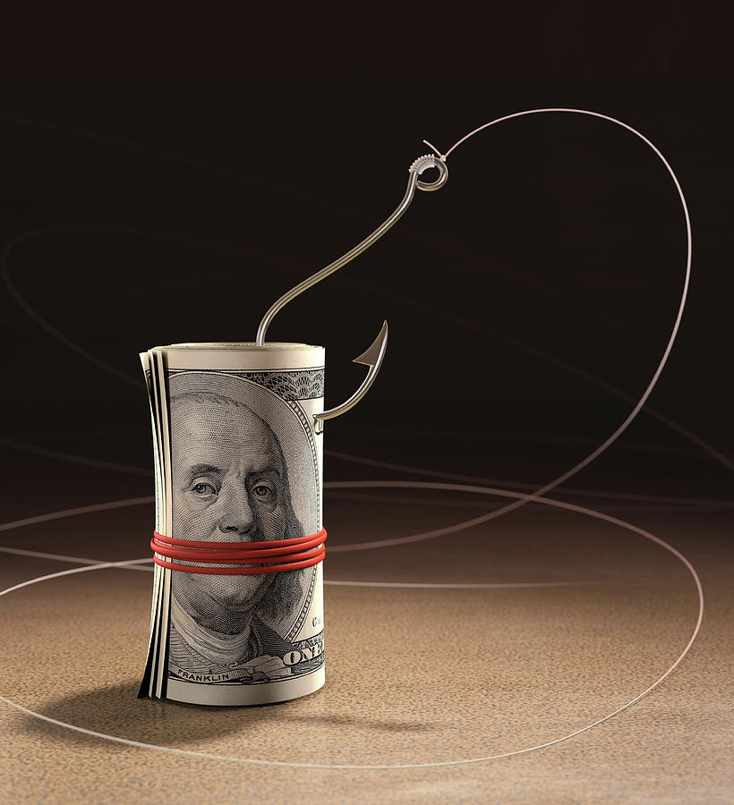 Dollar Bills Caught In A Fishing Line Photograph by Science Photo Library Dollar Bills Caught In A Fishing Line Photograph by Science Photo Library