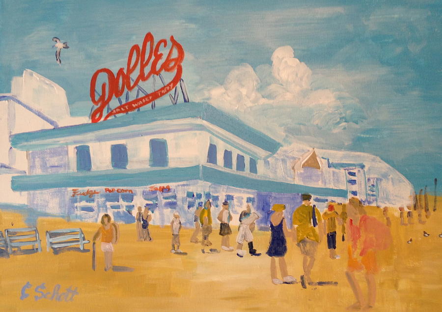 Dolles Salt Water Taffy Painting by Christina Schott