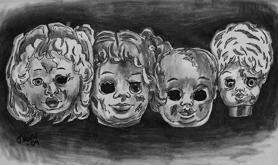 Dollies Drawing by Jeremy Moore
