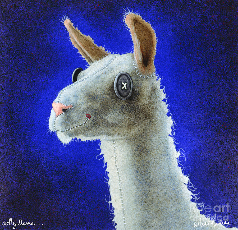 Llama Painting - Dolly llama... by Will Bullas