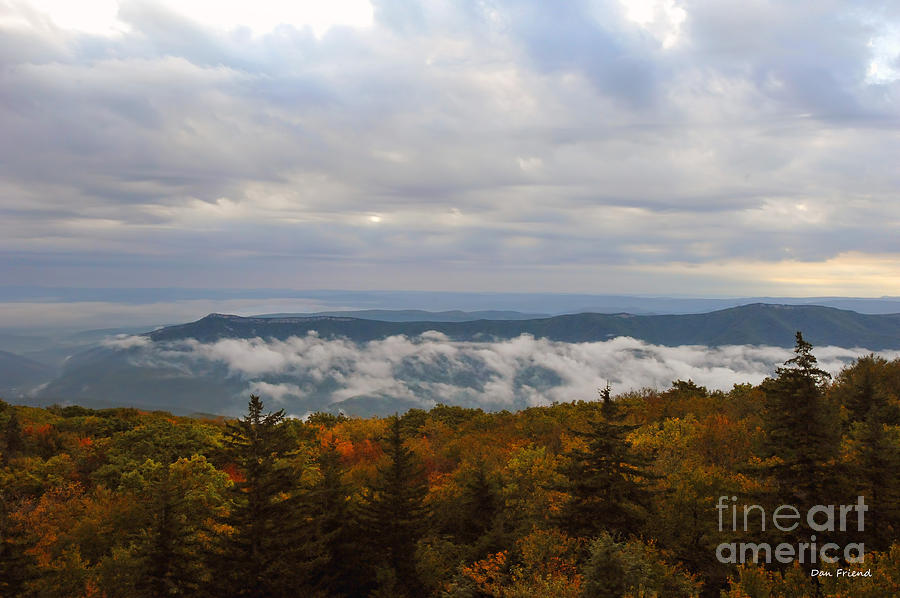 Dolly Sods with clouds Photograph by Dan Friend