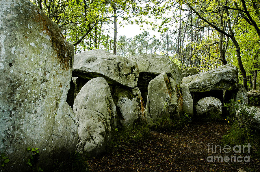 Dolmen de Crucrno portal tomb a single-chamber megalithic tomb Photograph by Peter Noyce