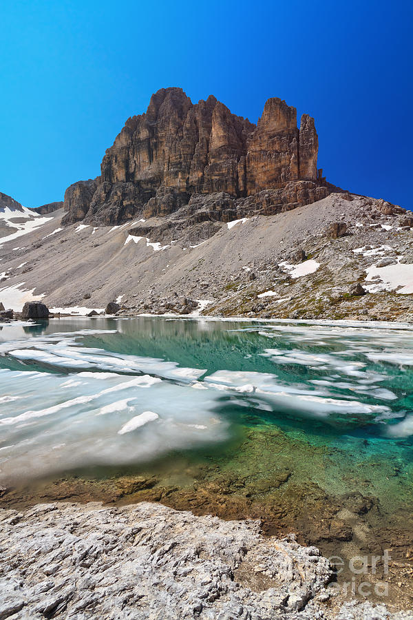 Dolomites - lake Pisciadu Photograph by Antonio Scarpi