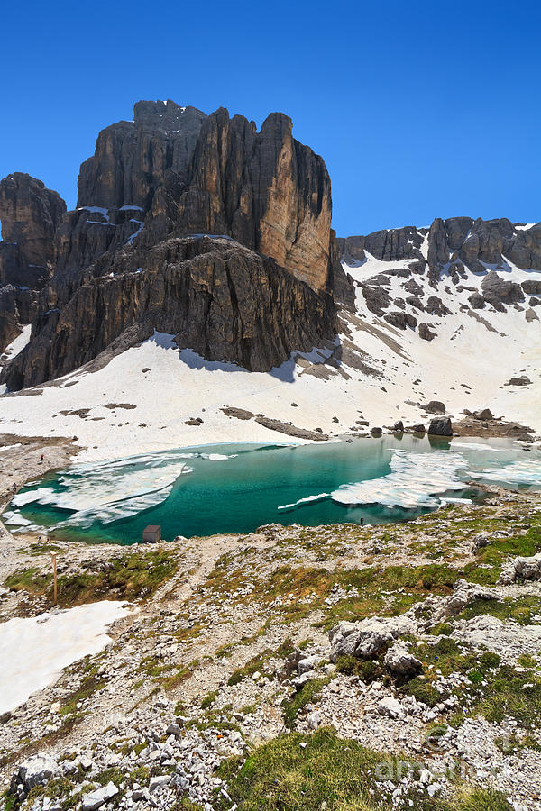 Nature Photograph - Dolomites - Pisciadu peak by Antonio Scarpi
