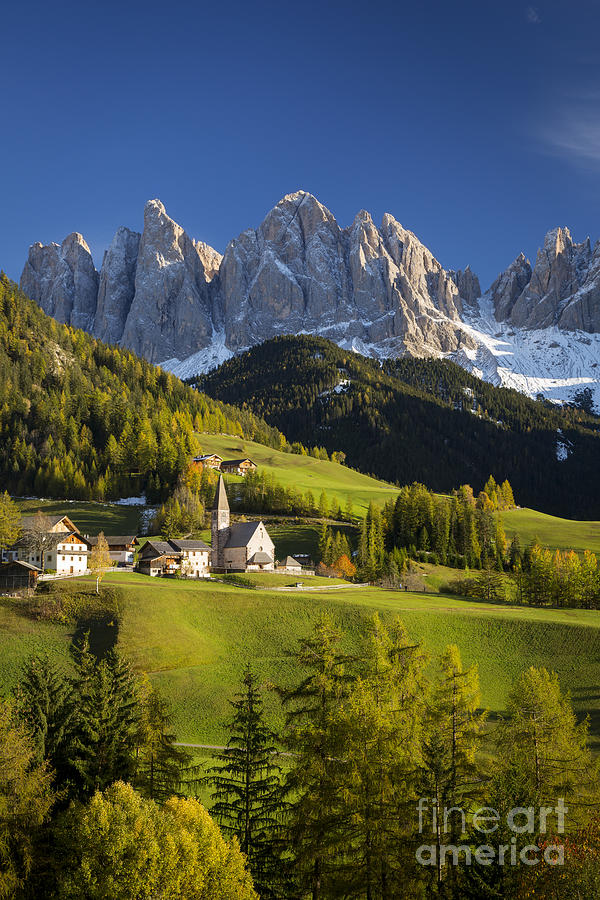 Mountain Photograph - Dolomites - Val di Funes by Brian Jannsen