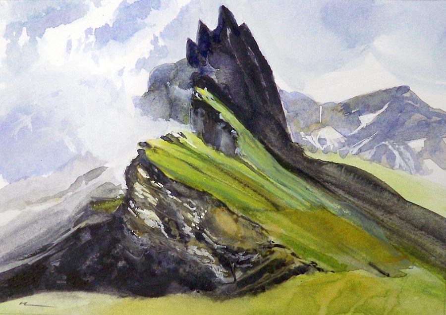 Dolomites Painting by Ed  Heaton