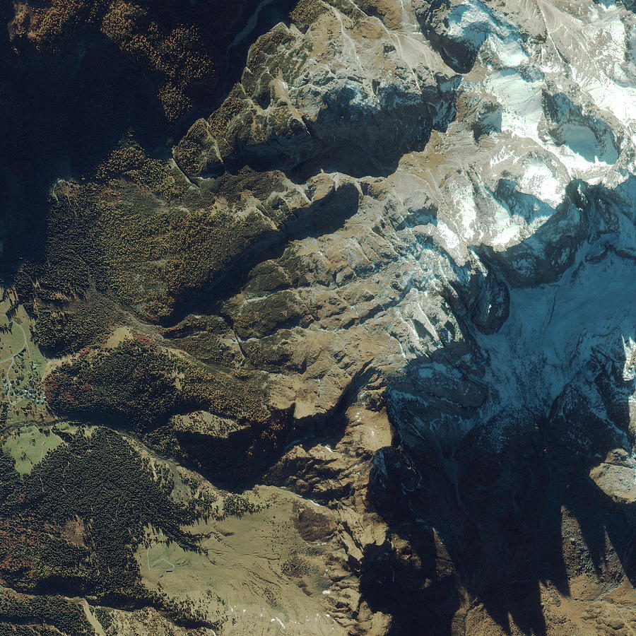 Dolomites Mountain Range Photograph by Geoeye/science Photo Library