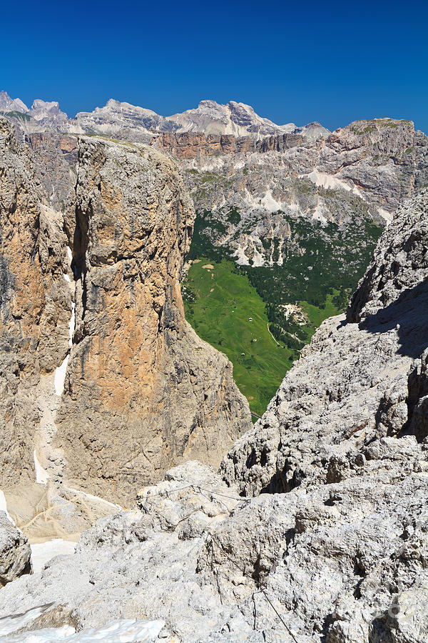 Dolomiti - high Badia Valley from Sella Mount Photograph by Antonio Scarpi