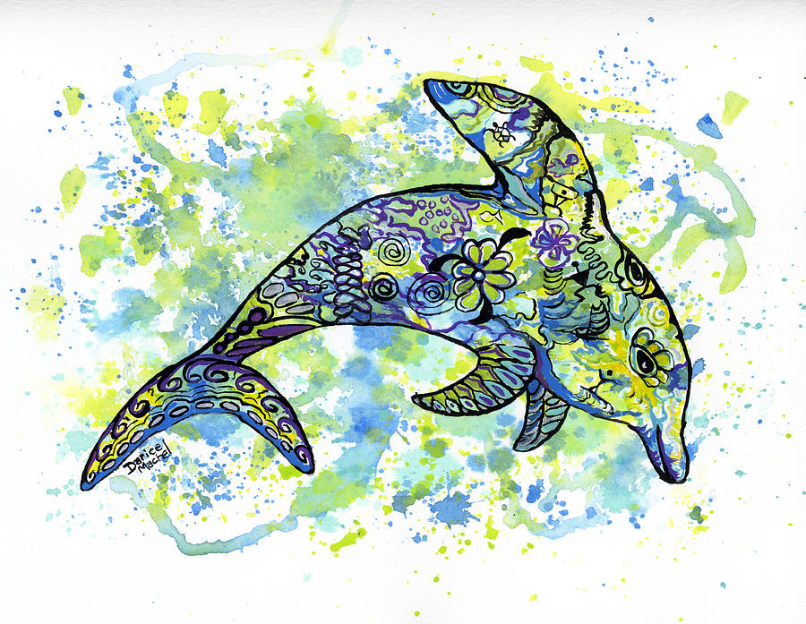 Dolphin Painting by Darice Machel McGuire